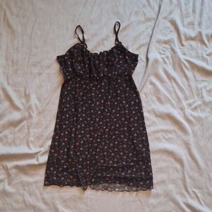 Floral Black and Pink Women's Top